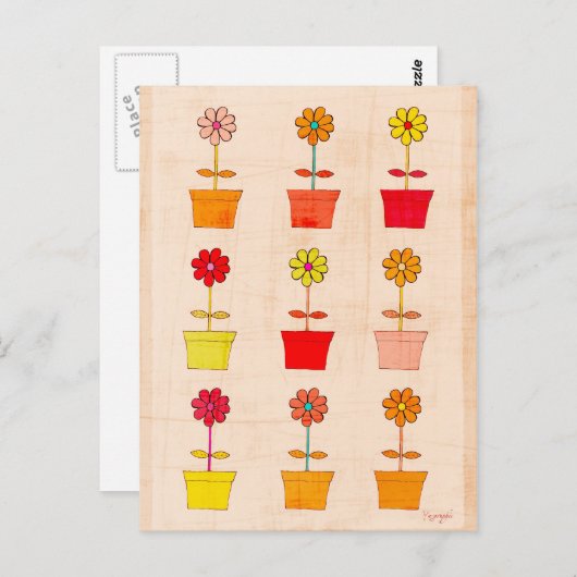 Carte Postale Fleurs (Devant / Derrière)