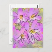 CARTE POSTALE FLEURS (Devant / Derrière)