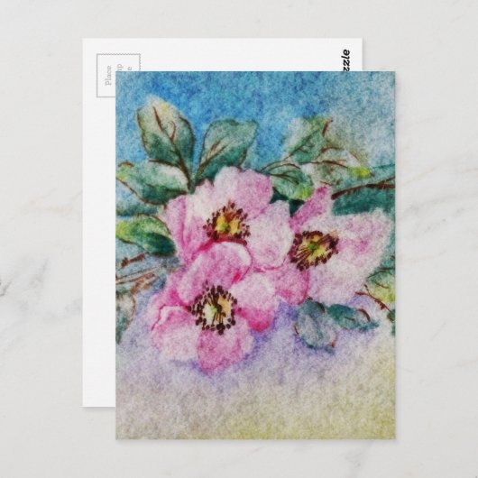 Carte Postale Fleurs (Devant / Derrière)