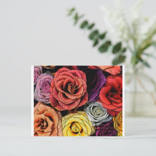 Carte Postale Fleurs (Debout devant)