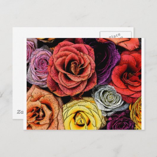 Carte Postale Fleurs (Devant / Derrière)