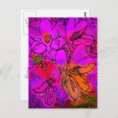 CARTE POSTALE FLEURS (Devant / Derrière)