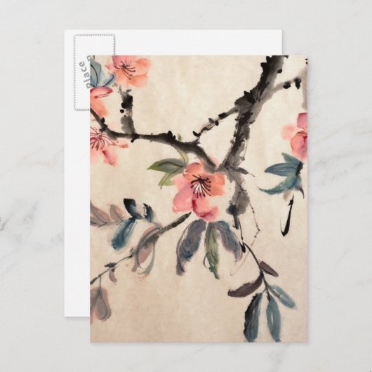 Carte Postale Fleurs (Devant / Derrière)