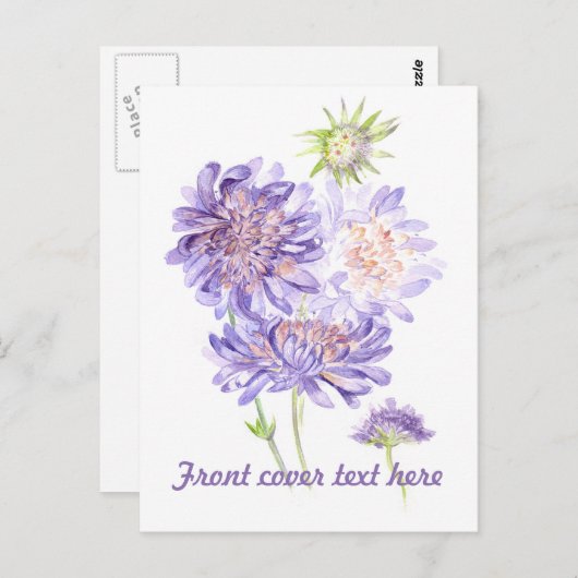 Carte Postale fleurs (Devant / Derrière)