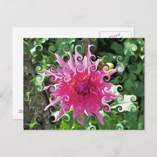 CARTE POSTALE FLEURS (Devant / Derrière)