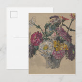 Carte Postale Fleurs | 1843 (Devant / Derrière)