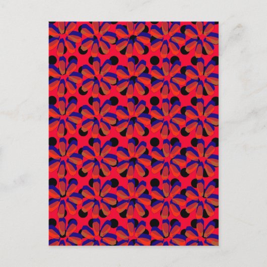 Carte Postale Fleurs 3D rétro (Devant)