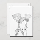 Carte postale - Fleurs à couleur (Devant / Derrière)