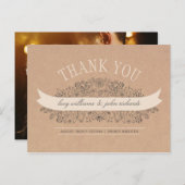 Carte Postale Fleurs à main | Merci floral rustique (Devant / Derrière)