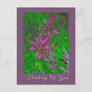 CARTE POSTALE FLEURS "À PENSÉE À VOUS"