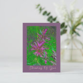 CARTE POSTALE FLEURS "À PENSÉE À VOUS" (Debout devant)