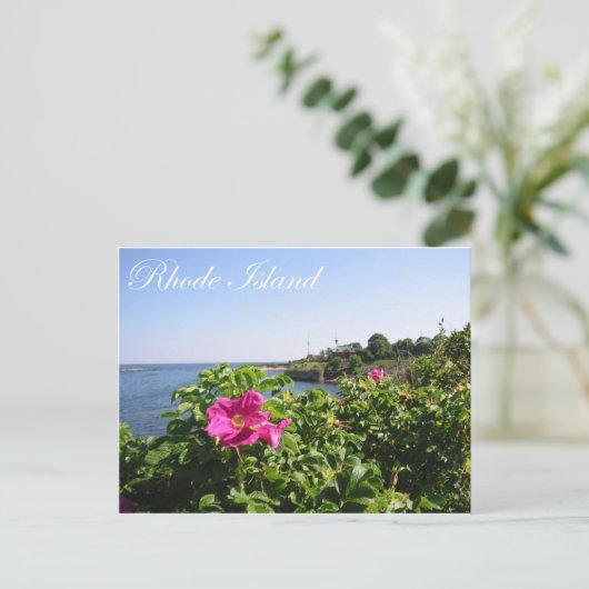 Carte Postale Fleurs à Rhode Island (Debout devant)