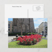 Carte Postale Fleurs à Rome, Italie (Devant / Derrière)