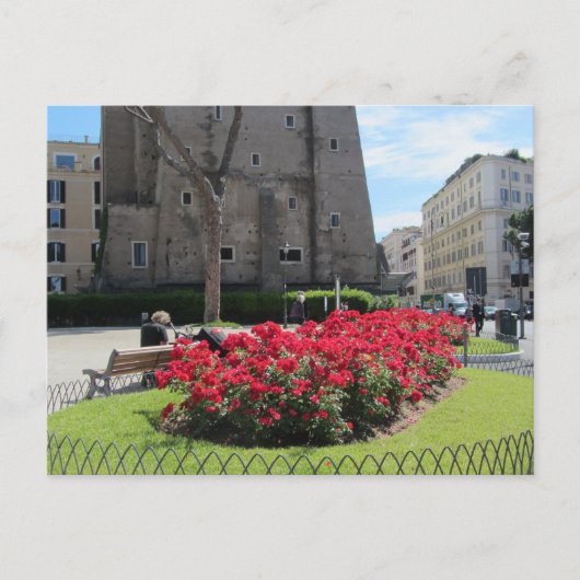 Carte Postale Fleurs à Rome, Italie (Devant)