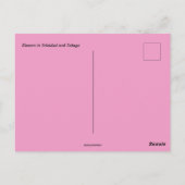 Carte Postale Fleurs à Trinité-et-Tobago (Dos)