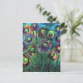 Carte Postale Fleurs abstraites (Debout devant)