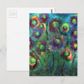 Carte Postale Fleurs abstraites (Devant / Derrière)