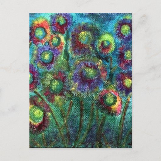 Carte Postale Fleurs abstraites (Devant)