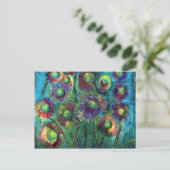 Carte Postale Fleurs abstraites (Debout devant)