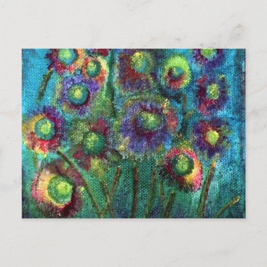 Carte Postale Fleurs abstraites (Devant)