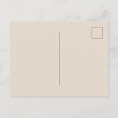 Carte Postale Fleurs Abstraites Crème Marron Beige (Dos)