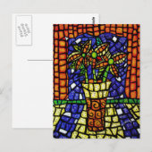 Carte Postale Fleurs Abstraites dans le vase (Devant / Derrière)