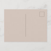 Carte Postale Fleurs Abstraites Marron Blanc (Dos)
