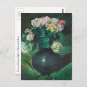 Carte Postale Fleurs (alias Roses) de William Merritt Chase (Devant / Derrière)