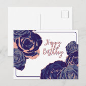 Carte Postale Fleurs Antique (Devant / Derrière)