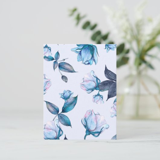 Carte Postale Fleurs aquarelles 10 (Debout devant)