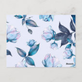 Carte Postale Fleurs aquarelles 10 (Dos)