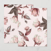 Carte Postale Fleurs aquarelles 11 (Devant / Derrière)