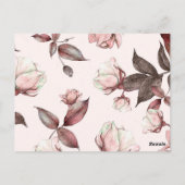 Carte Postale Fleurs aquarelles 11 (Dos)