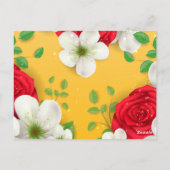 Carte Postale Fleurs aquarelles 13 (Dos)