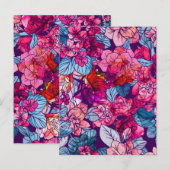 Carte Postale Fleurs aquarelles 16 (Devant / Derrière)