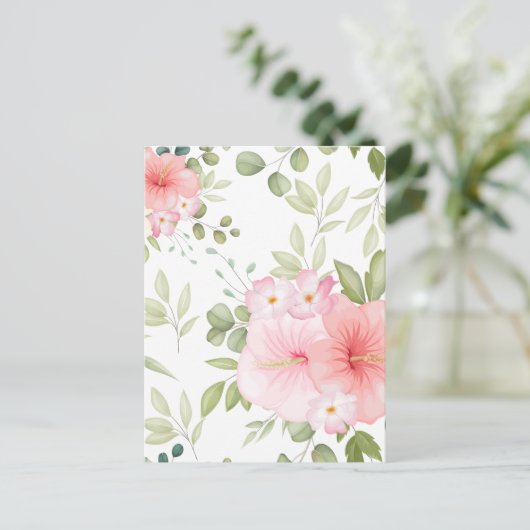 Carte Postale Fleurs aquarelles 20 (Debout devant)