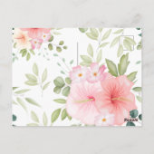 Carte Postale Fleurs aquarelles 20 (Dos)