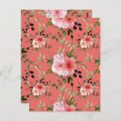 Carte Postale Fleurs aquarelles 26 (Devant / Derrière)