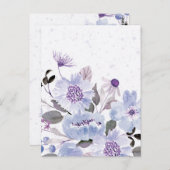 Carte Postale Fleurs aquarelles 6 (Devant / Derrière)