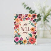 Carte Postale Fleurs aquarelles audacieuses SUR COMMANDE BIENTÔT (Debout devant)