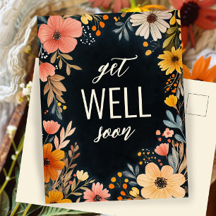 Carte Postale Fleurs aquarelles audacieuses SUR COMMANDE PERSONN