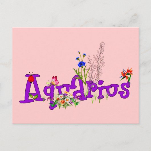 Carte Postale Fleurs Aquarius (Devant)