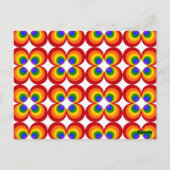 Carte Postale Fleurs arc-en-ciel psychédéliques (Dos)
