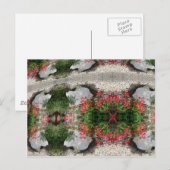 CARTE POSTALE FLEURS ART ABSTRAITES (Devant / Derrière)