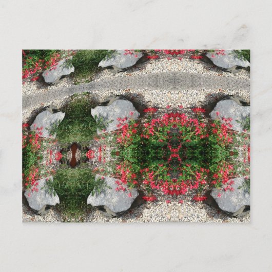 CARTE POSTALE FLEURS ART ABSTRAITES (Devant)