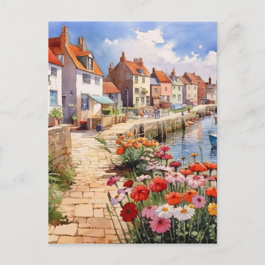 Carte Postale Fleurs Au Bord Du Quayside (Devant)
