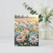 Carte Postale Fleurs au crochet (Debout devant)