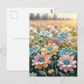 Carte Postale Fleurs au crochet (Devant / Derrière)