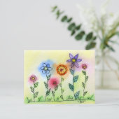 Carte Postale Fleurs avec Halos (Debout devant)