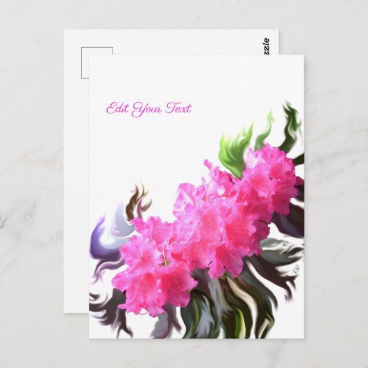 Carte Postale Fleurs azalées (Devant / Derrière)